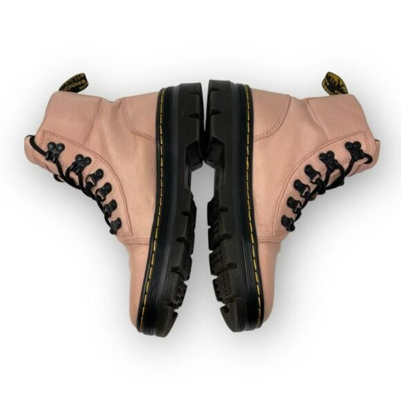 Dr. Martens Doc Combs Nylon Combat Boots Peach Pink Women’s Size US 7 - Picture 7 of 11
